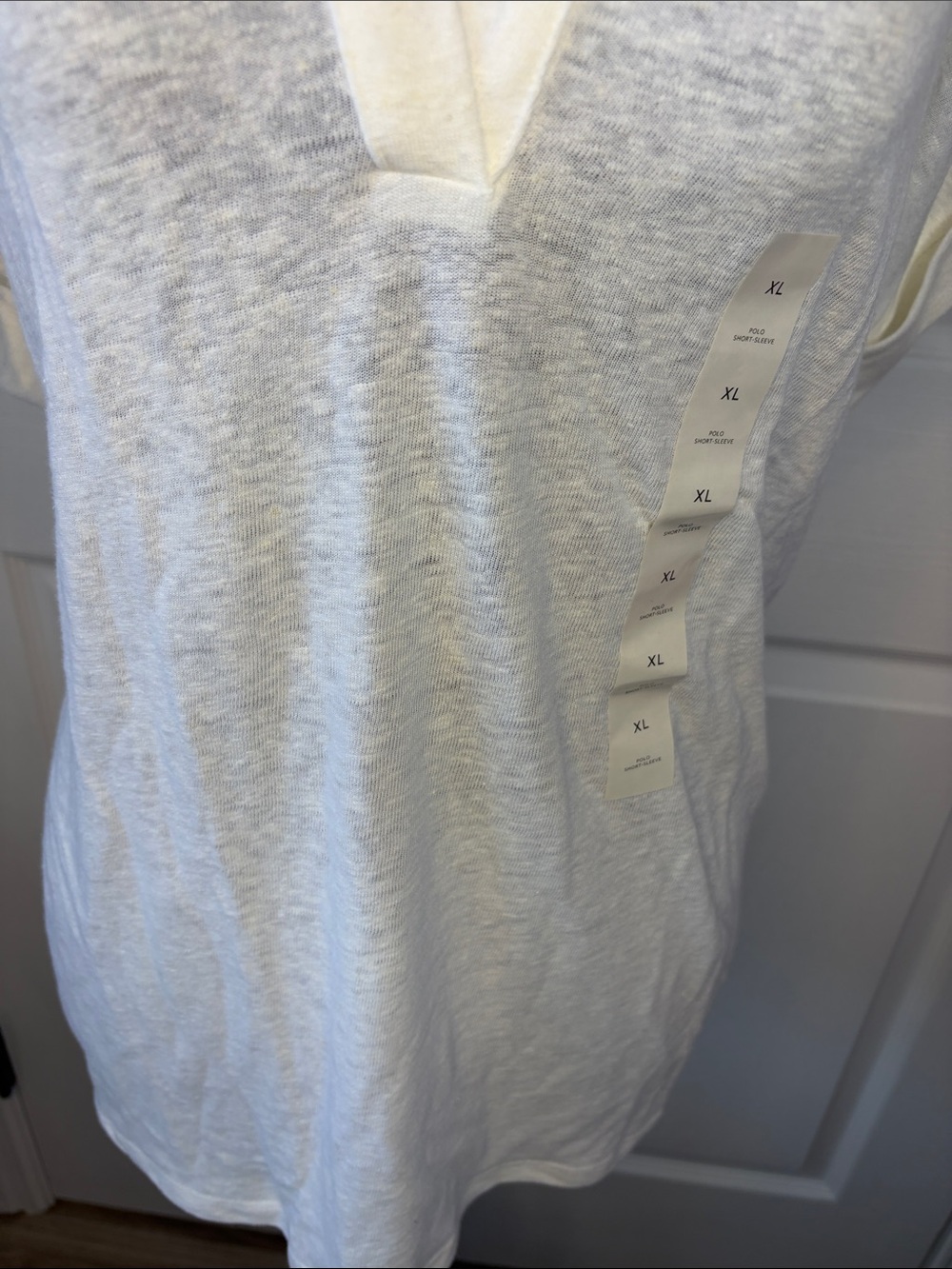 Banana Republic Linen Blend White V-Neck Knit Tunic Top NWT Size XL - Picture 15 of 16